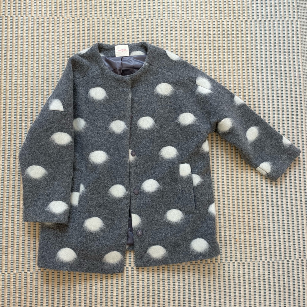 Gorman Polka Dot Wool Gray Coat